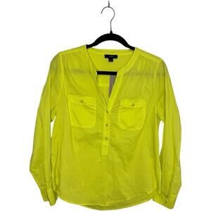 NWT J.Crew Bright Yellow Cotton Blouse Size Small